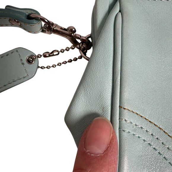 Vintage Coach SOHO Kiss Lock Change Purse Large Leather Framed Wristlet Dustbag - Picture 12 of 13